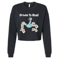 Driven To Read Pigeon Library Reading Books Reader Cropped Pullover Crew