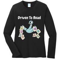 Driven To Read Pigeon Library Reading Books Reader Ladies Long Sleeve Shirt