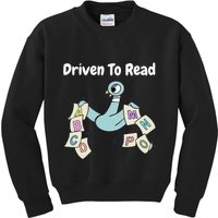 Driven To Read Pigeon Library Reading Books Reader Kids Sweatshirt