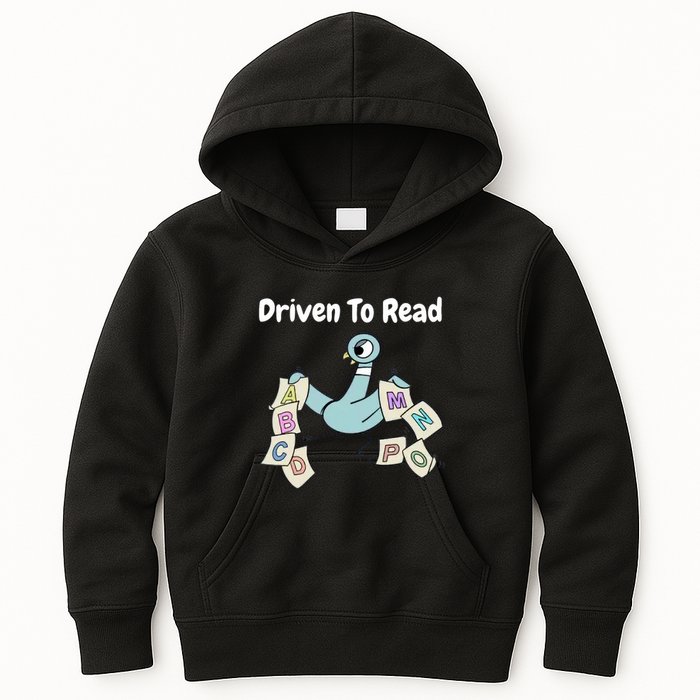 Driven To Read Pigeon Library Reading Books Reader Kids Hoodie