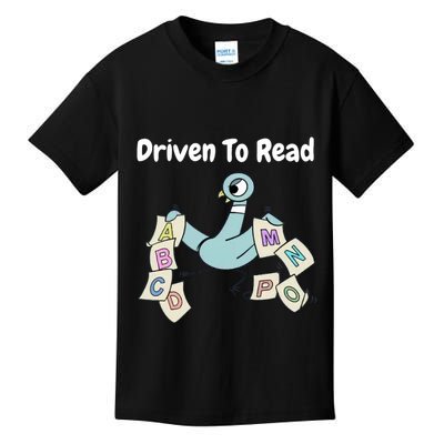 Driven To Read Pigeon Library Reading Books Reader Kids T-Shirt