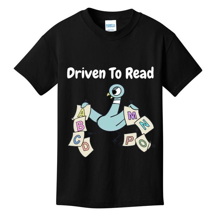 Driven To Read Pigeon Library Reading Books Reader Kids T-Shirt
