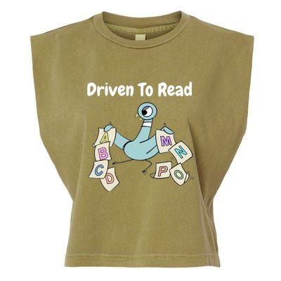 Driven To Read Pigeon Library Reading Books Reader Garment-Dyed Women's Muscle Tee