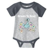 Driven To Read Pigeon Library Reading Books Reader Infant Baby Jersey Bodysuit