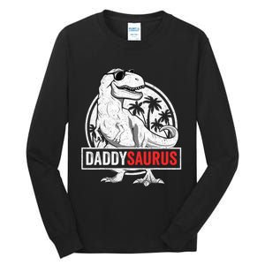 Daddysaurus T Rex Dinosaur Daddy Saurus Family Matching Tall Long Sleeve T-Shirt