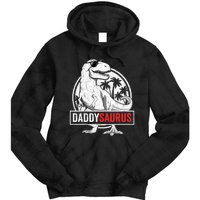 Daddysaurus T Rex Dinosaur Daddy Saurus Family Matching Tie Dye Hoodie