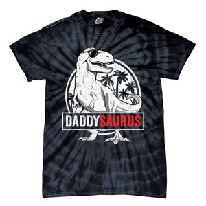 Daddysaurus T Rex Dinosaur Daddy Saurus Family Matching Tie-Dye T-Shirt