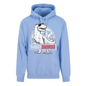 Daddysaurus T Rex Dinosaur Daddy Saurus Family Matching Unisex Surf Hoodie