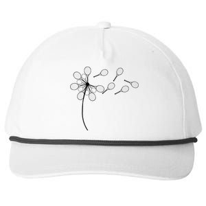 Dandelion Tennis Racket Snapback Five-Panel Rope Hat