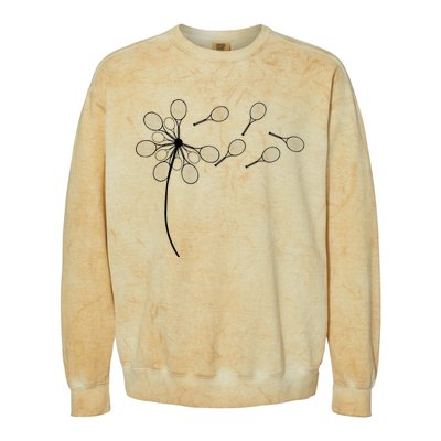 Dandelion Tennis Racket Colorblast Crewneck Sweatshirt