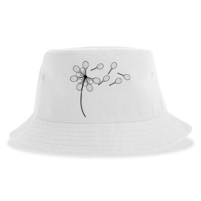 Dandelion Tennis Racket Sustainable Bucket Hat