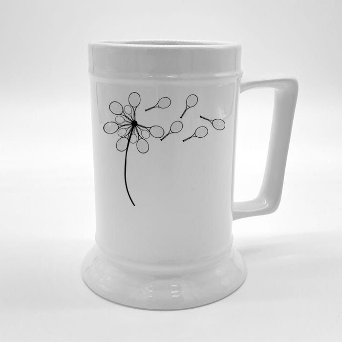 Dandelion Tennis Racket Beer Stein