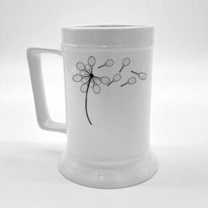 Dandelion Tennis Racket Beer Stein