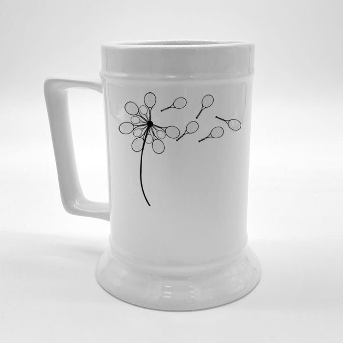 Dandelion Tennis Racket Beer Stein