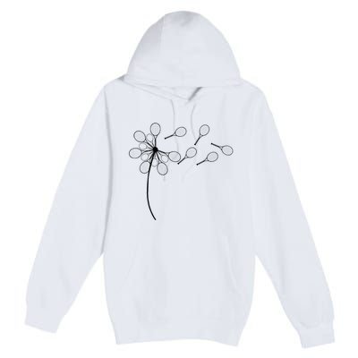 Dandelion Tennis Racket Premium Pullover Hoodie