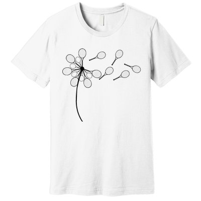 Dandelion Tennis Racket Premium T-Shirt