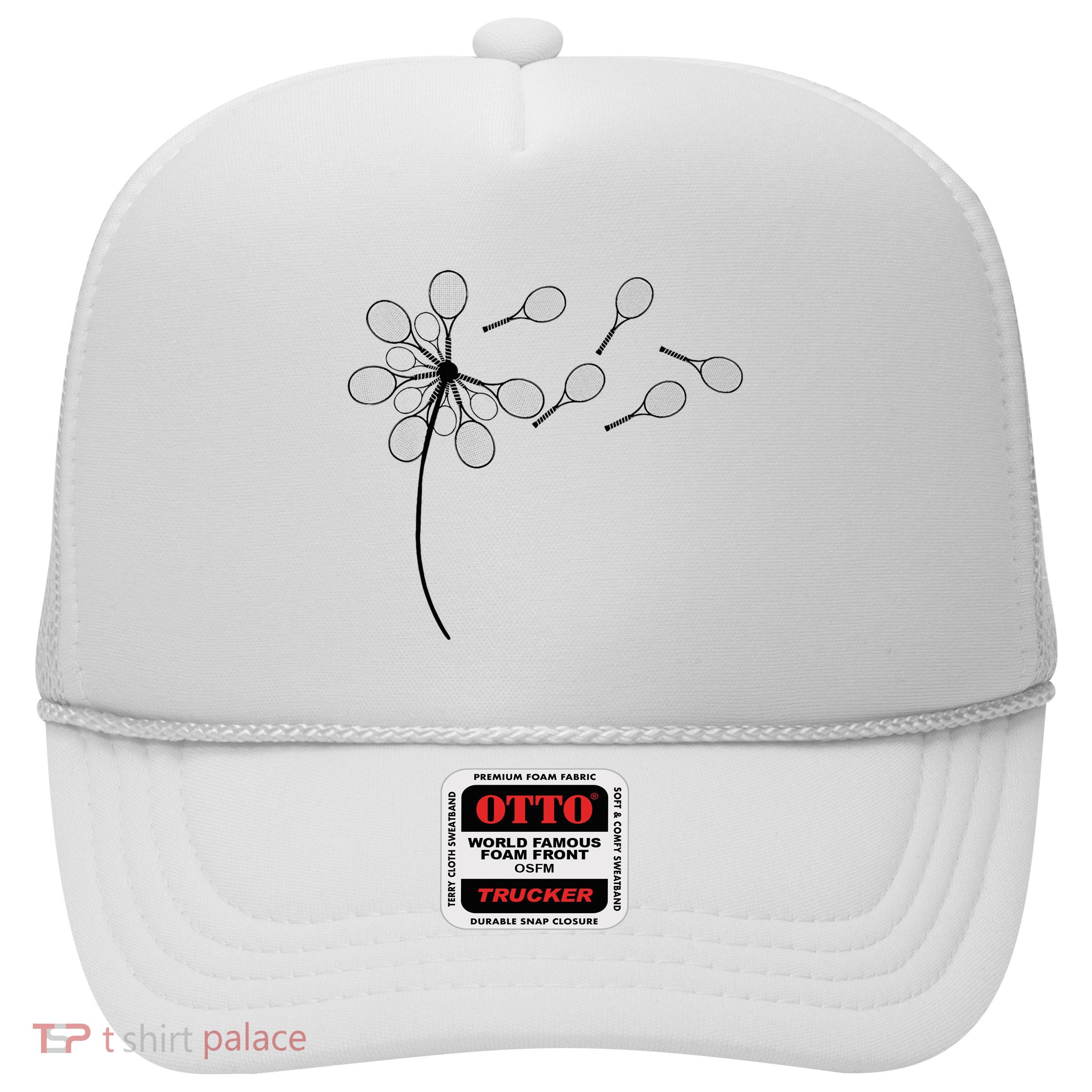 Dandelion Tennis Racket Trucker Hat