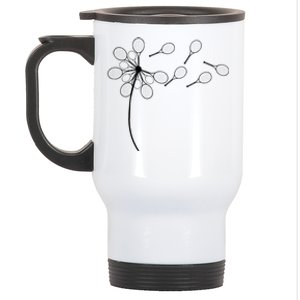 Dandelion Tennis Racket Stainless Steel Travel Mug