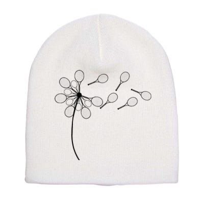 Dandelion Tennis Racket Short Acrylic Beanie