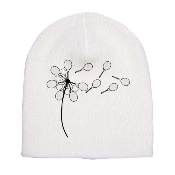 Dandelion Tennis Racket Short Acrylic Beanie