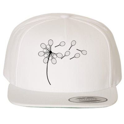 Dandelion Tennis Racket Wool Snapback Cap