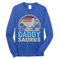 Daddysaurus T Rex Dinosaur Saurus Family Matching Gift Long Sleeve Shirt