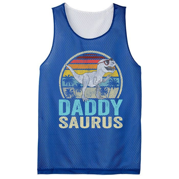 Daddysaurus T Rex Dinosaur Saurus Family Matching Gift Mesh Reversible Basketball Jersey Tank