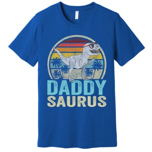 Daddysaurus T Rex Dinosaur Saurus Family Matching Gift Premium T-Shirt