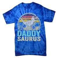 Daddysaurus T Rex Dinosaur Saurus Family Matching Gift Tie-Dye T-Shirt