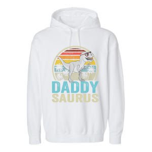 Daddysaurus T Rex Dinosaur Saurus Family Matching Gift Garment-Dyed Fleece Hoodie