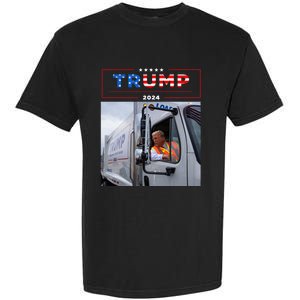 Donald Trump Rides In Garbage Truck Garbage Trump Garment-Dyed Heavyweight T-Shirt