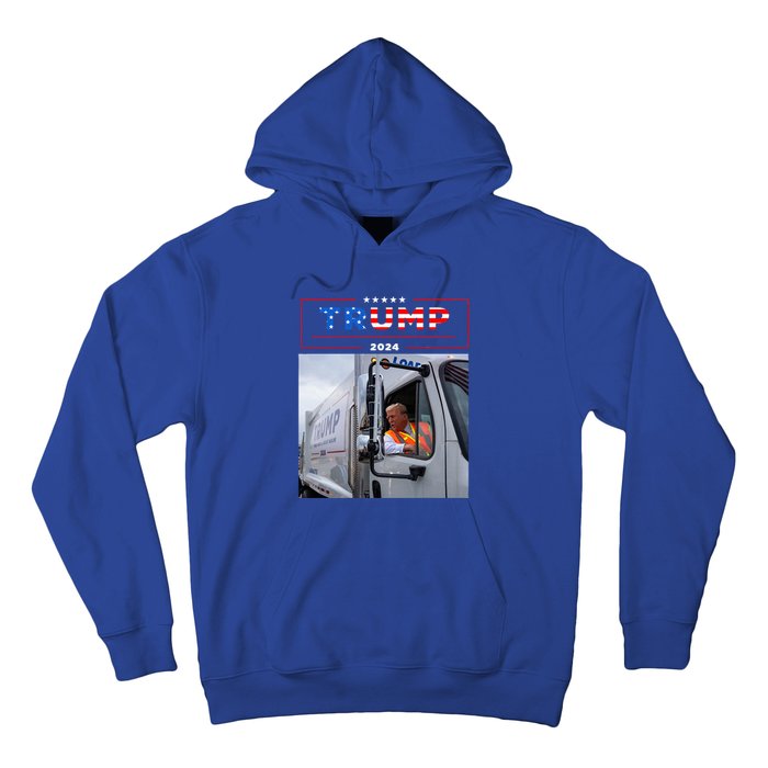 Donald Trump Rides In Garbage Truck Garbage Trump Hoodie