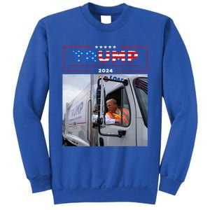 Donald Trump Rides In Garbage Truck Garbage Trump Sweatshirt