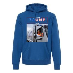 Donald Trump Rides In Garbage Truck Garbage Trump Premium Hoodie