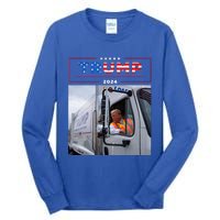 Donald Trump Rides In Garbage Truck Garbage Trump Tall Long Sleeve T-Shirt