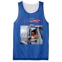 Donald Trump Rides In Garbage Truck Garbage Trump Mesh Reversible Basketball Jersey Tank