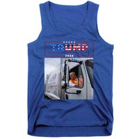 Donald Trump Rides In Garbage Truck Garbage Trump Tank Top