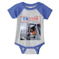 Donald Trump Rides In Garbage Truck Garbage Trump Infant Baby Jersey Bodysuit