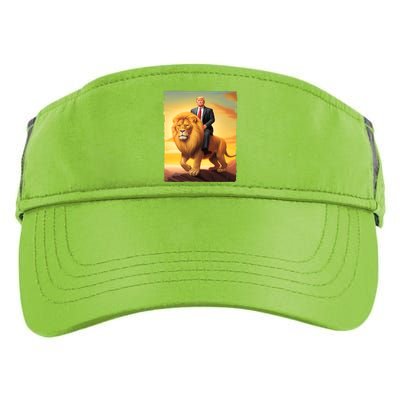 Donald Trump Riding A Lion Trump Art Fun Funny Trump Funny Gift Cute Gift Adult Drive Performance Visor