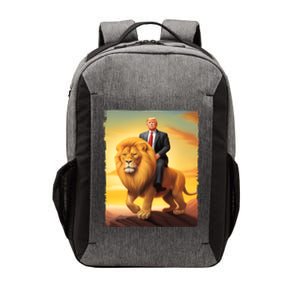 Donald Trump Riding A Lion Trump Art Fun Funny Trump Funny Gift Cute Gift Vector Backpack