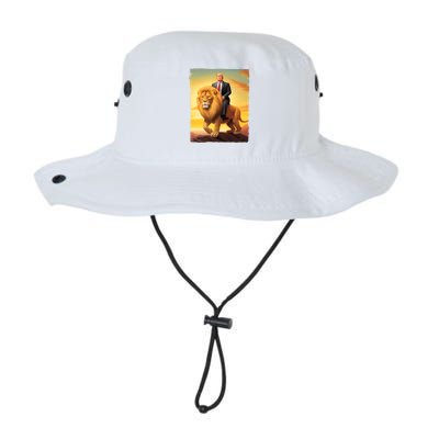 Donald Trump Riding A Lion Trump Art Fun Funny Trump Funny Gift Cute Gift Legacy Cool Fit Booney Bucket Hat