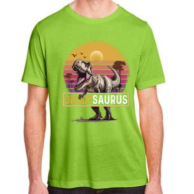 Daddysaurus T Rex Dinosaur Dad Saurus Family Matching Gift Adult ChromaSoft Performance T-Shirt