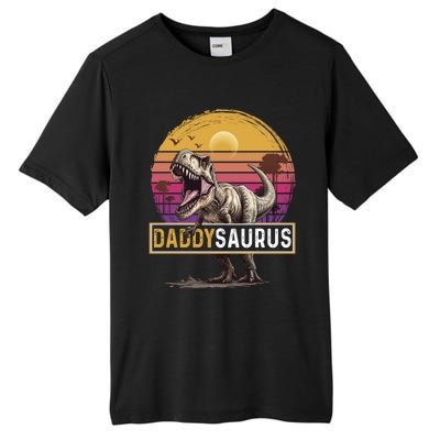 Daddysaurus T Rex Dinosaur Dad Saurus Family Matching Gift Tall Fusion ChromaSoft Performance T-Shirt