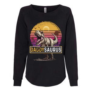 Daddysaurus T Rex Dinosaur Dad Saurus Family Matching Gift Womens California Wash Sweatshirt