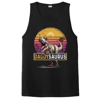 Daddysaurus T Rex Dinosaur Dad Saurus Family Matching Gift PosiCharge Competitor Tank