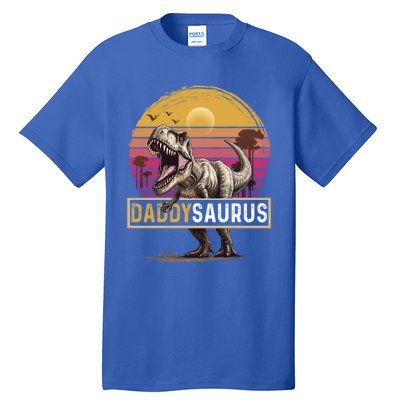 Daddysaurus T Rex Dinosaur Dad Saurus Family Matching Gift Tall T-Shirt