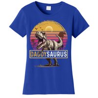 Daddysaurus T Rex Dinosaur Dad Saurus Family Matching Gift Women's T-Shirt