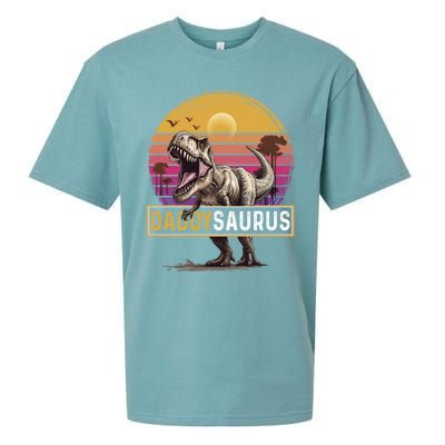 Daddysaurus T Rex Dinosaur Dad Saurus Family Matching Gift Sueded Cloud Jersey T-Shirt