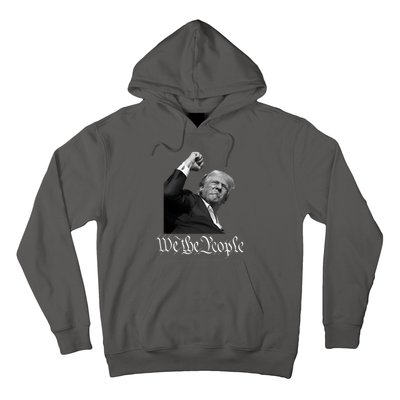 Donald Trump Raising Fist We The People Hoodie