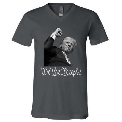 Donald Trump Raising Fist We The People V-Neck T-Shirt